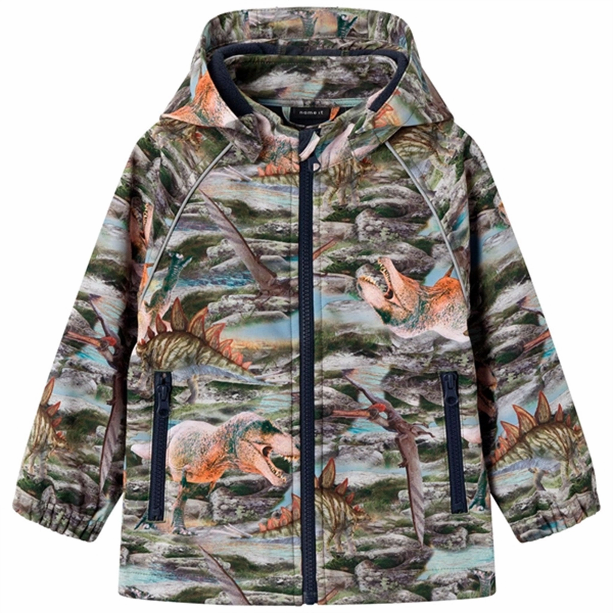 Foldable Collar Advanced Layering System Name it Thyme Alfa Softshell Jacket Dino World