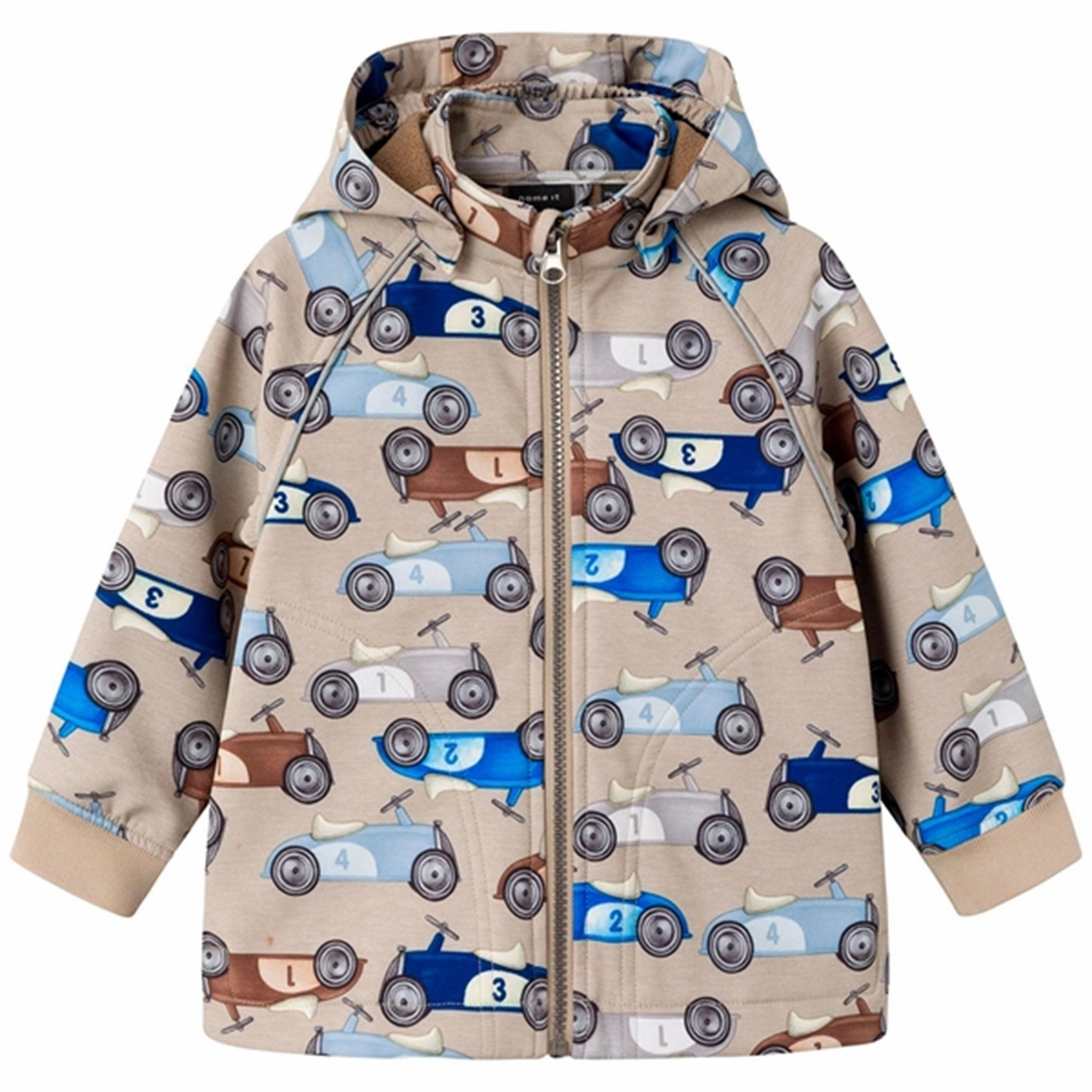 Zippered Pockets Name it Weathered Teak Alfa Softshell Jacket Retro Cars