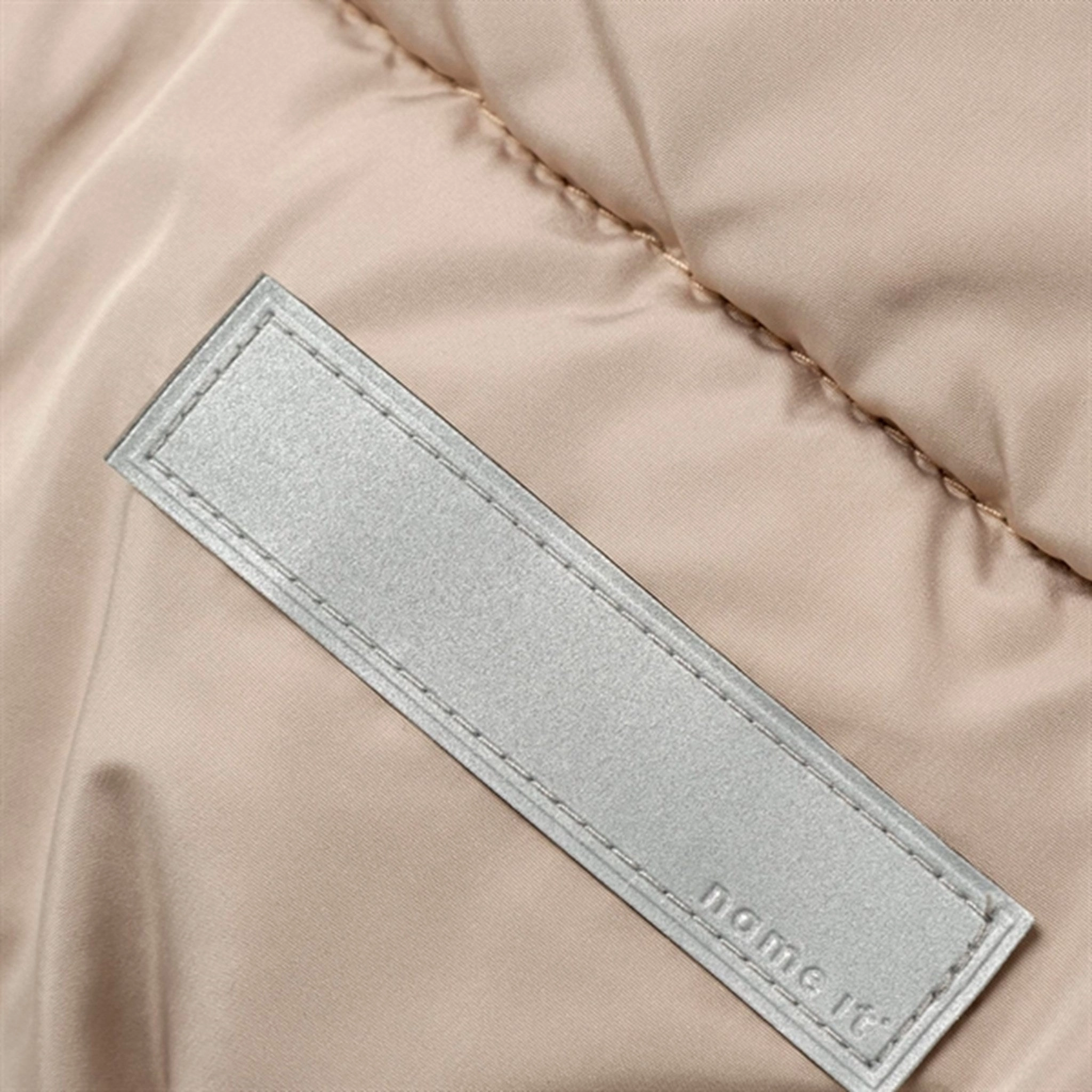 Name it Weathered Teak Music Puffer Jacket Fleece Lined Interior