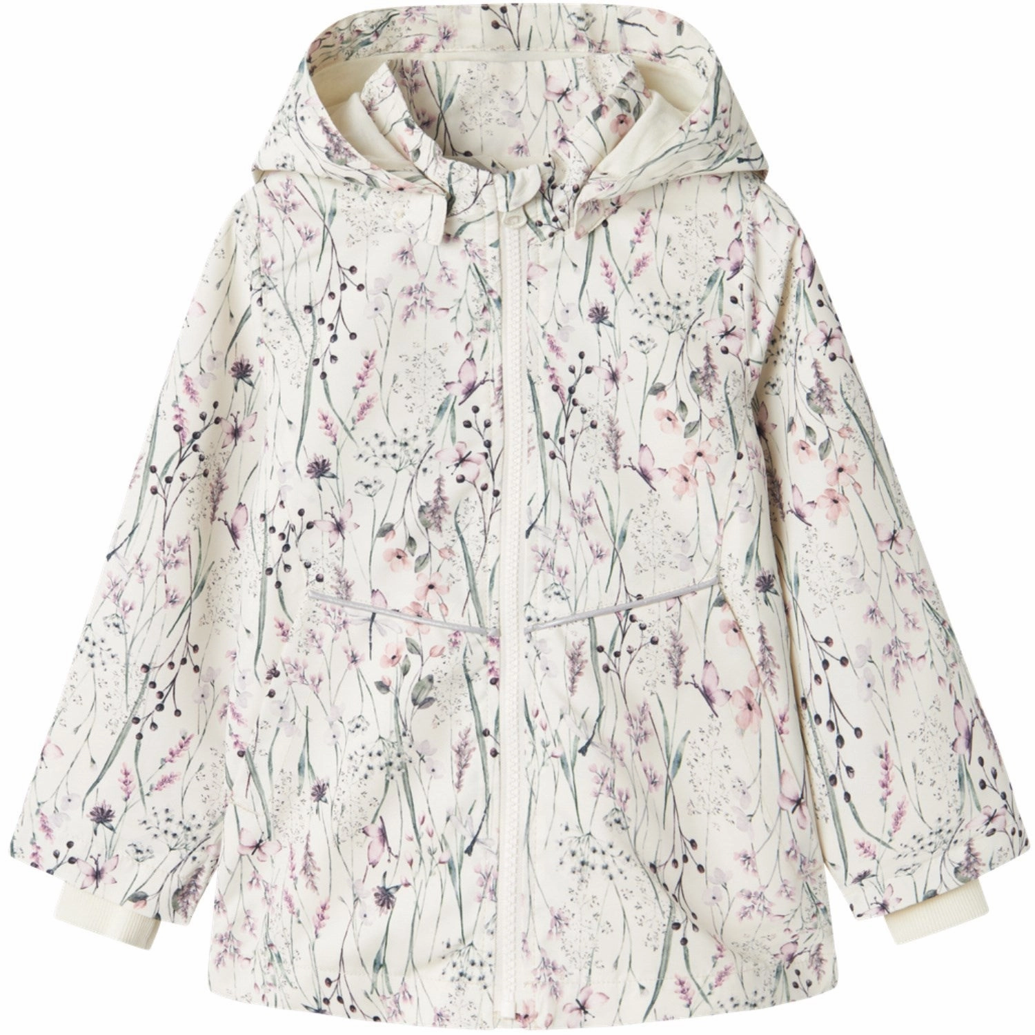 Aramid Fiber Blend Cozy Fit Name It Whisper White Long Flower Maxi Li Jacket AOP