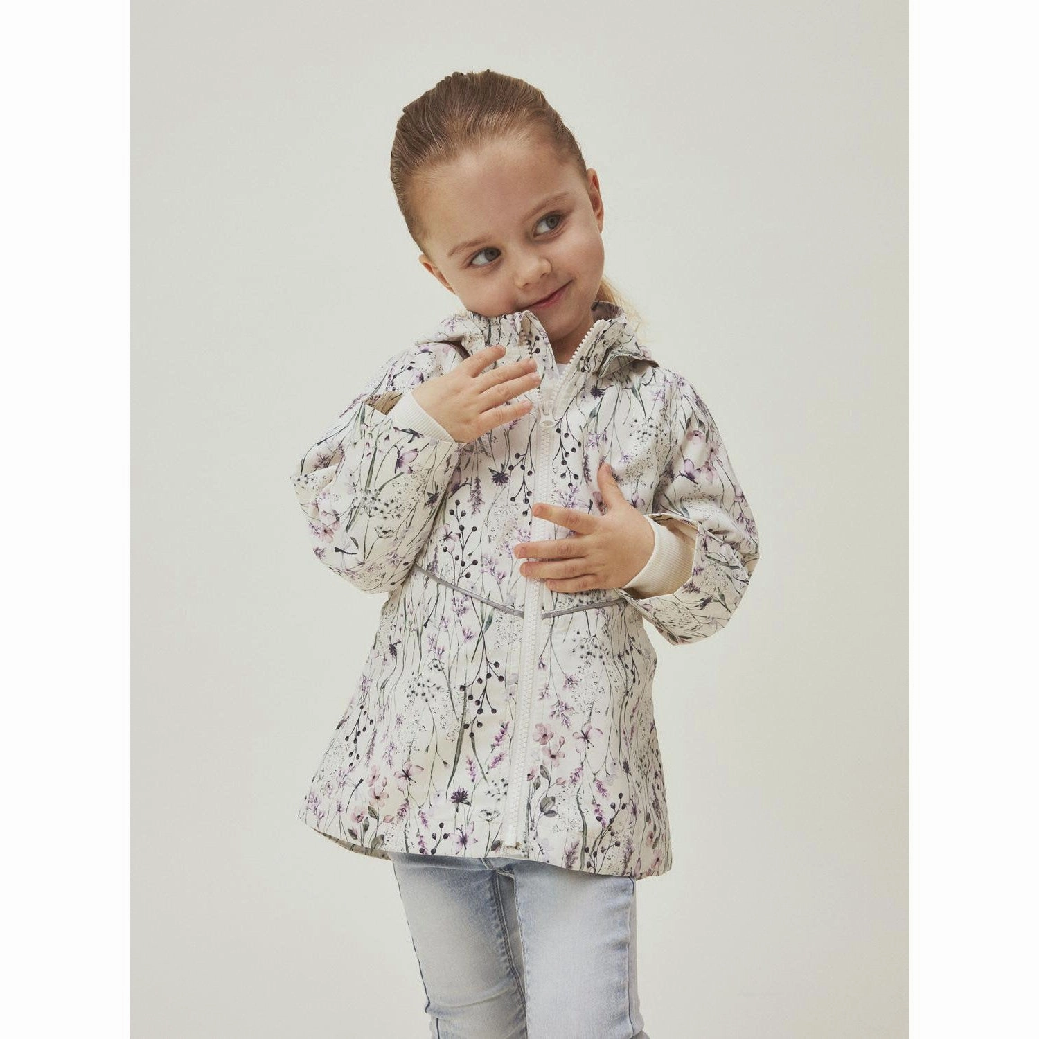 Airy Cloth Name It Whisper White Long Flower Maxi Li Jacket AOP