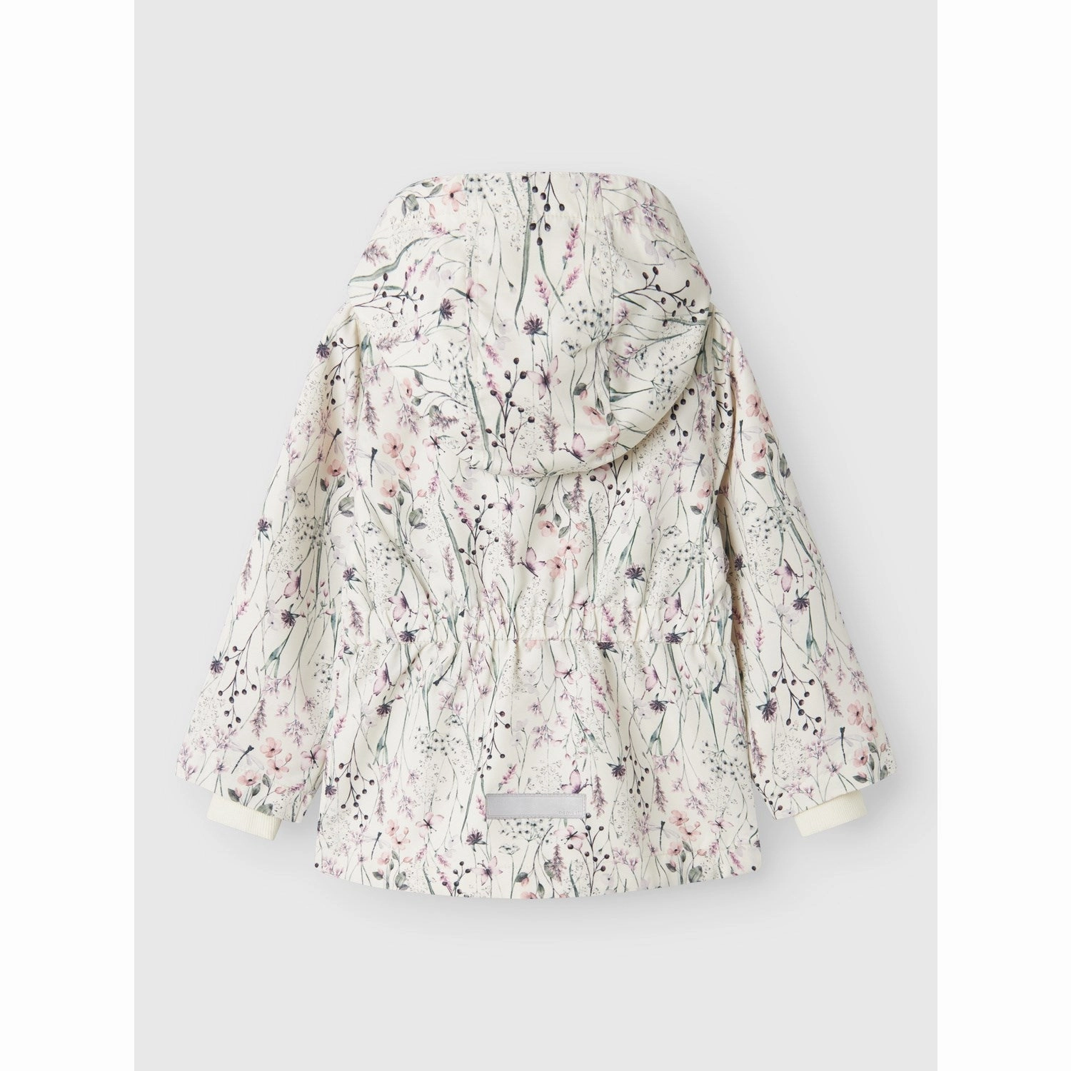 Name It Whisper White Long Flower Maxi Li Jacket AOP Heat Retention Lining Modular Layering Compatibility