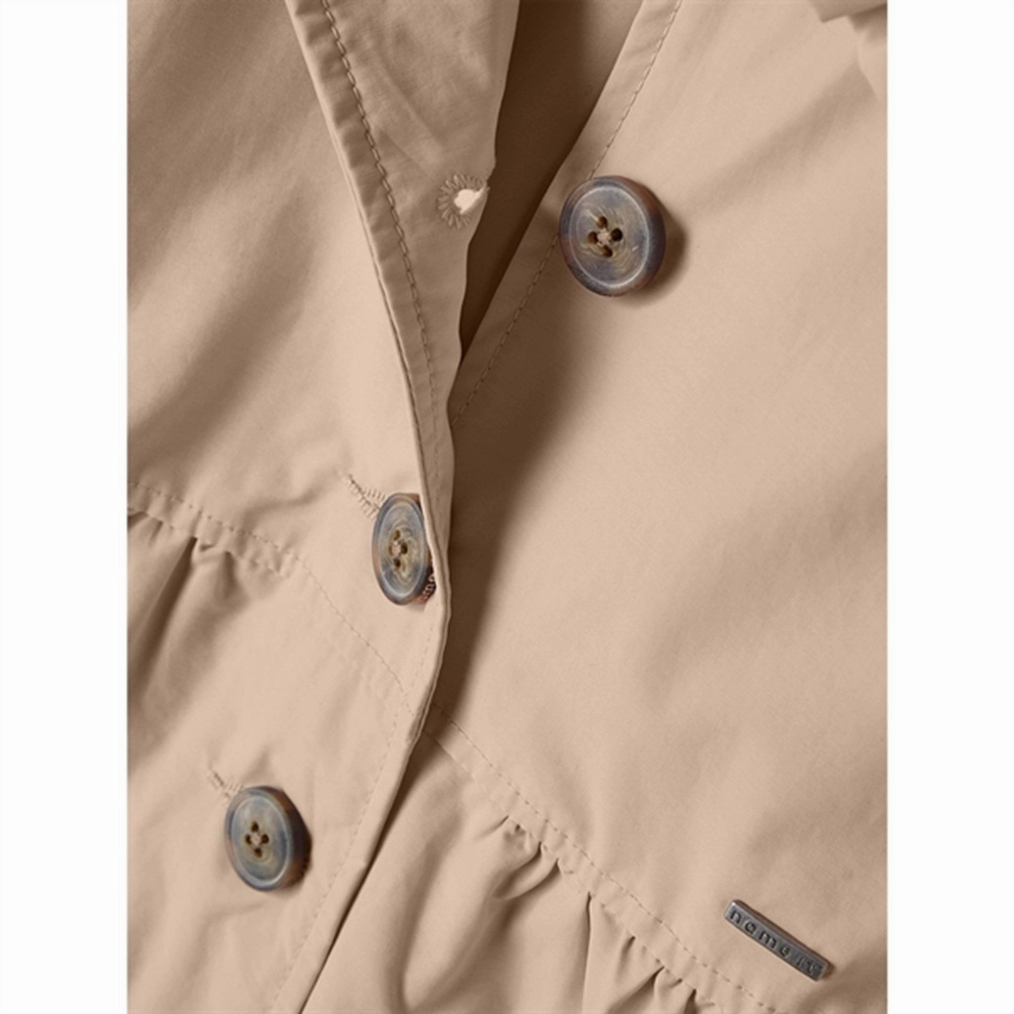 Light Travel Piece Double Stitch Seams Name it White Pepper Madelin Trenchcoat