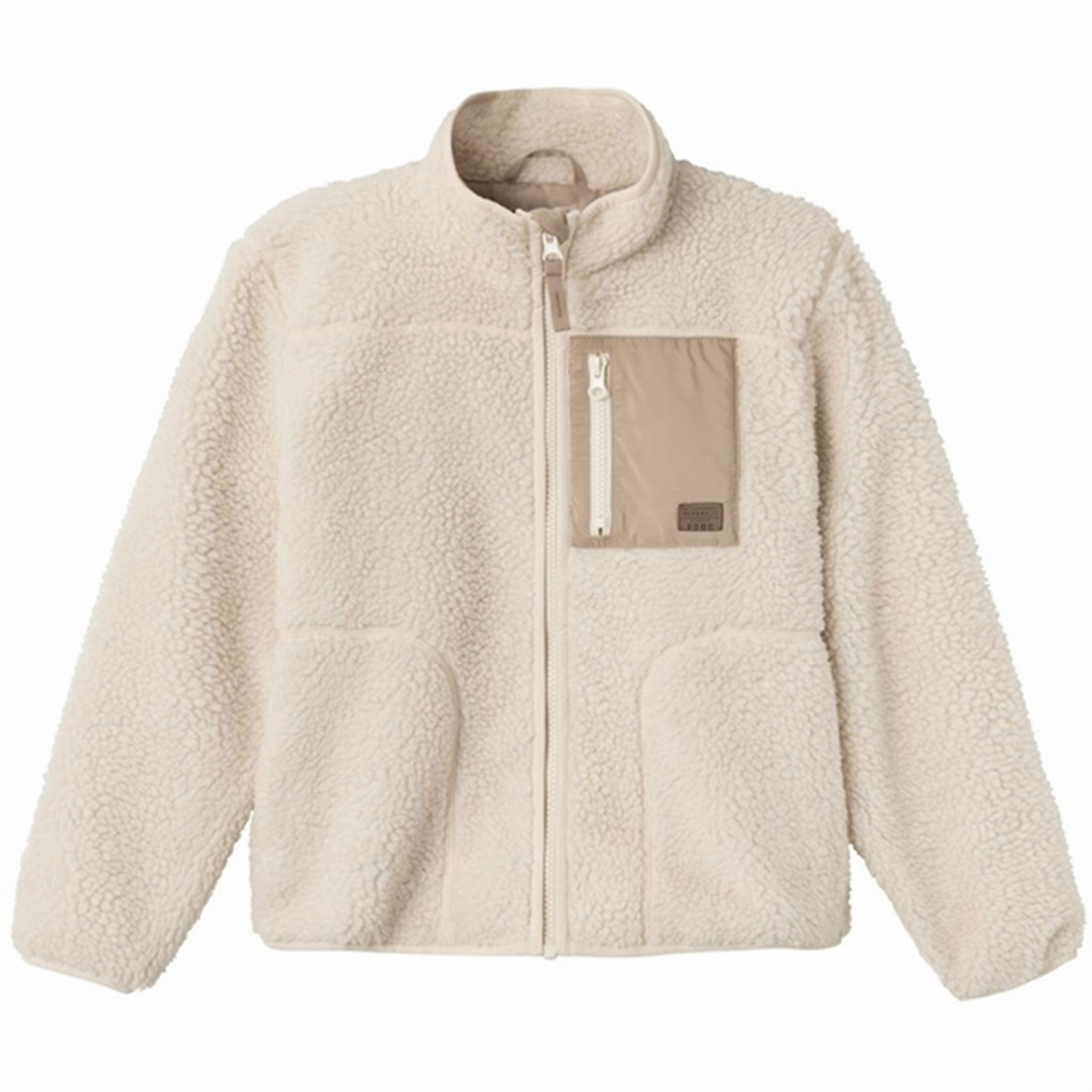 Heat Retention Weatherproof Zipper Closure Name it Whitecap Gray Magot Teddy Jacket