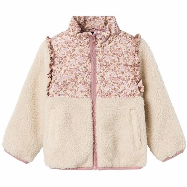 Name it Whitecap Gray Minna Teddy Jacket Elastic Binding