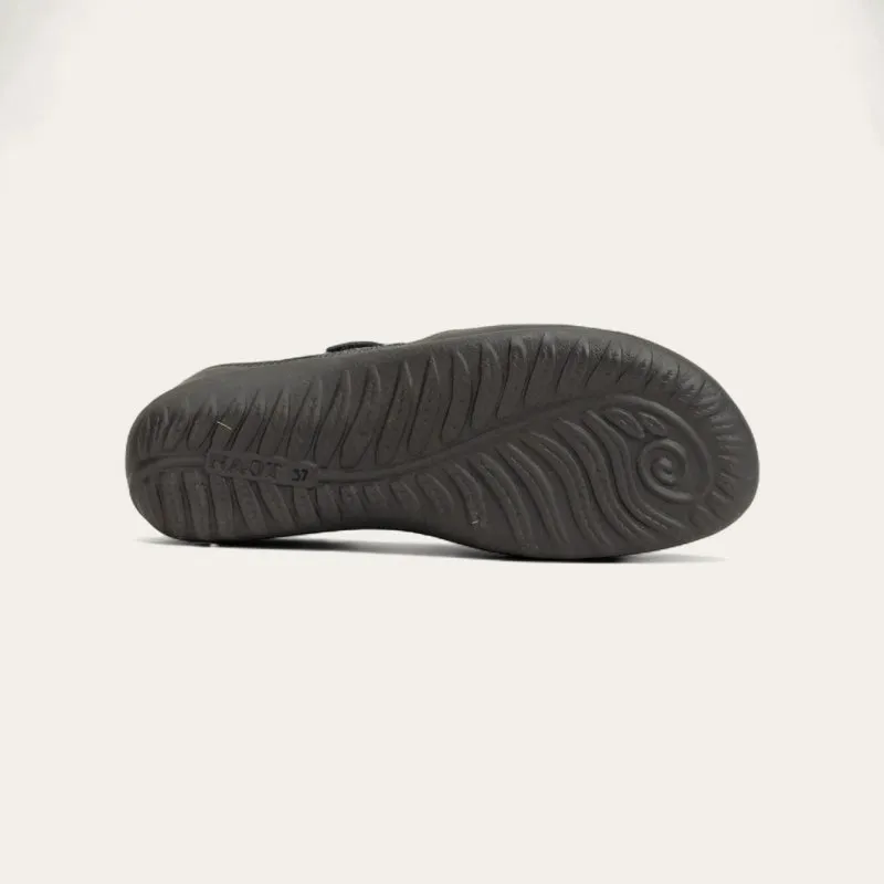 Naot Women's Kirei Wide - Black Leather/Shiny Black Patent