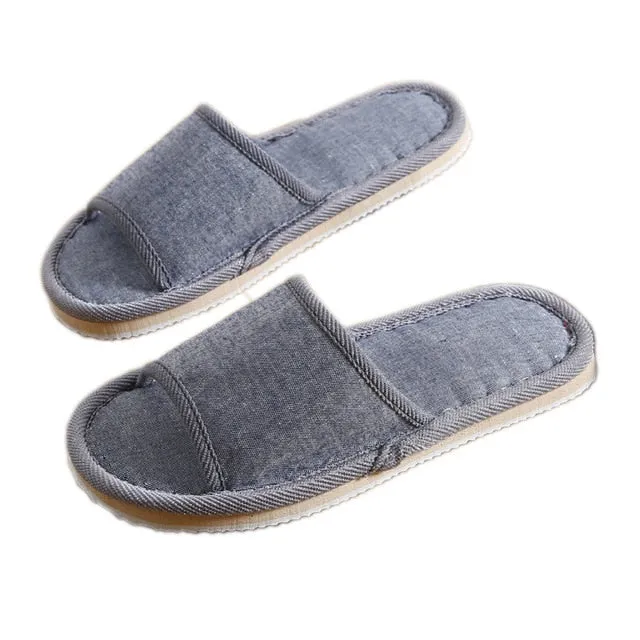 Natural Flax Home Slippers Indoor Floor Shoes Silent Sweat Slippers For Summer Women Sandals Slippers 37-43