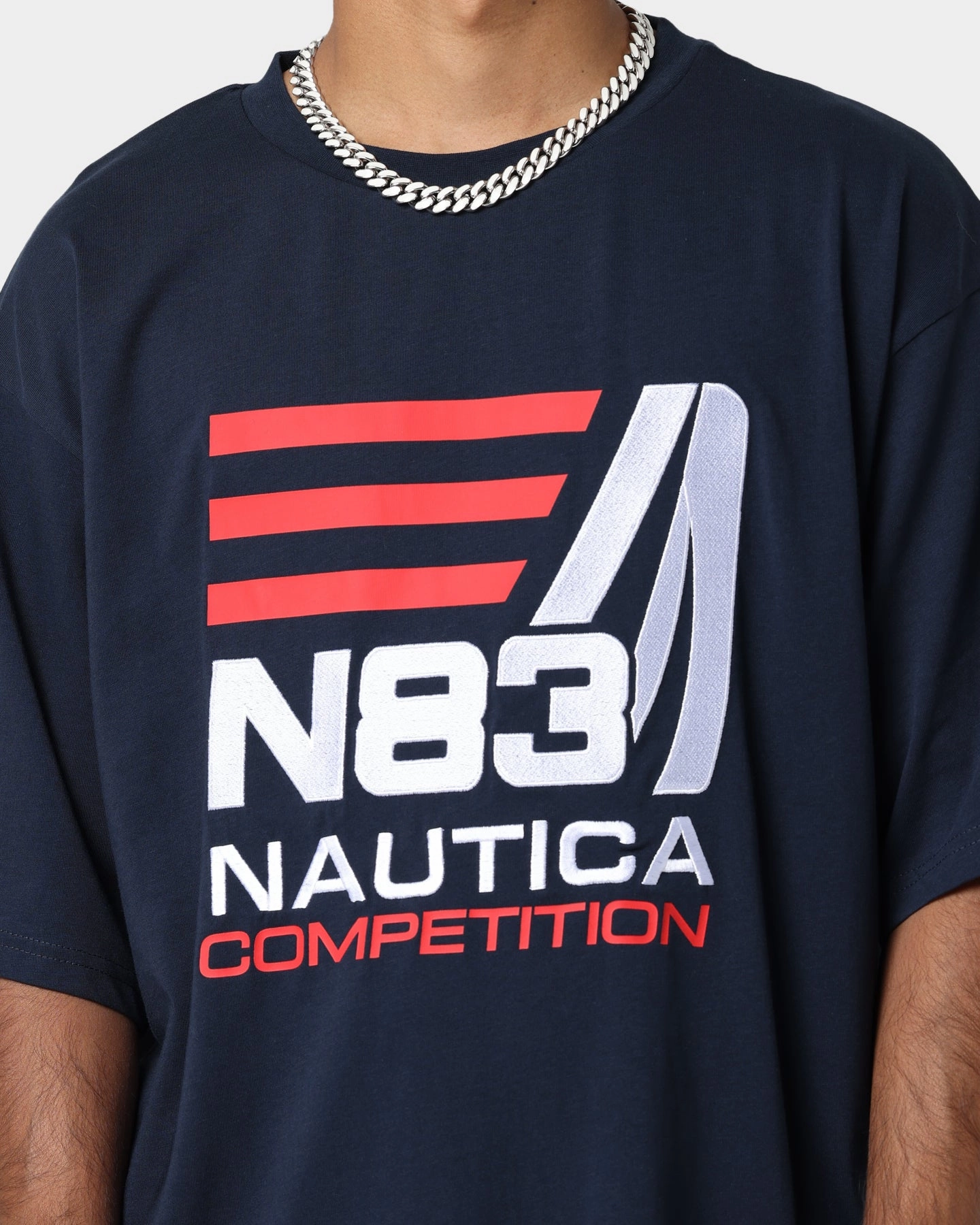 Nautica Finley Oversized T-Shirt Dark Navy Chic Vibes