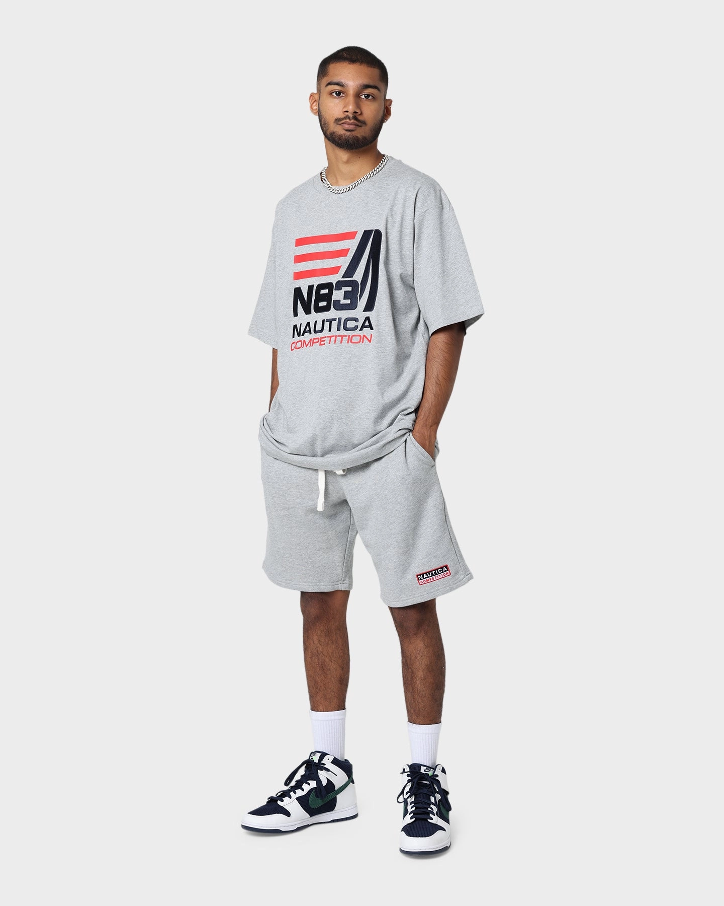 Nautica Finley Oversized T-Shirt Grey Marl Eco-friendly