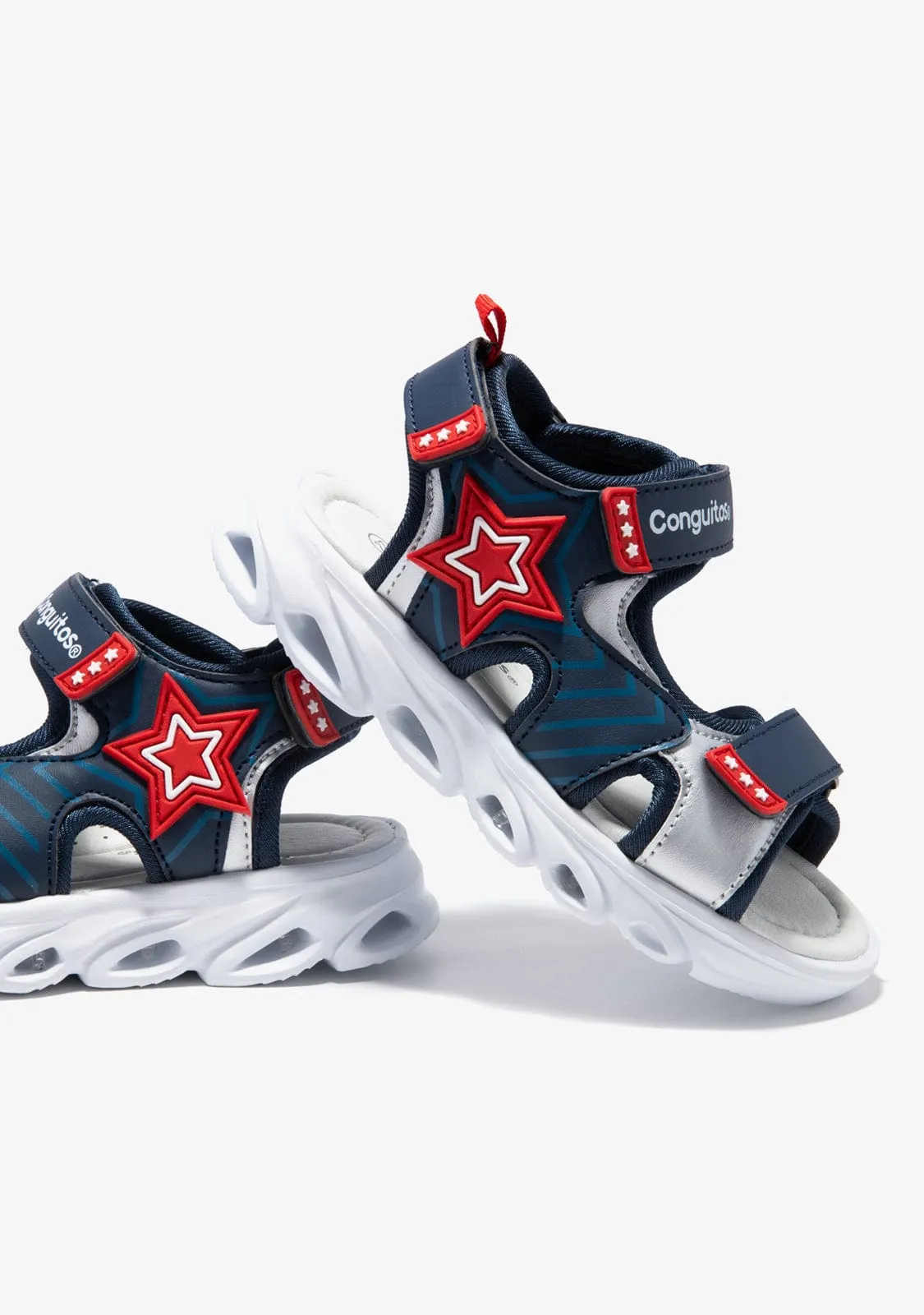 Navy With Lights Sport Sandals