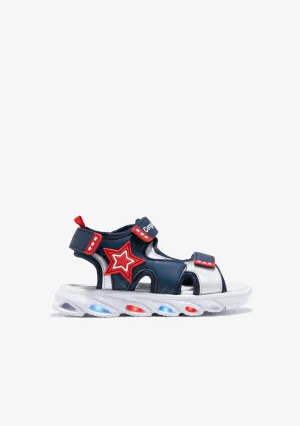Navy With Lights Sport Sandals