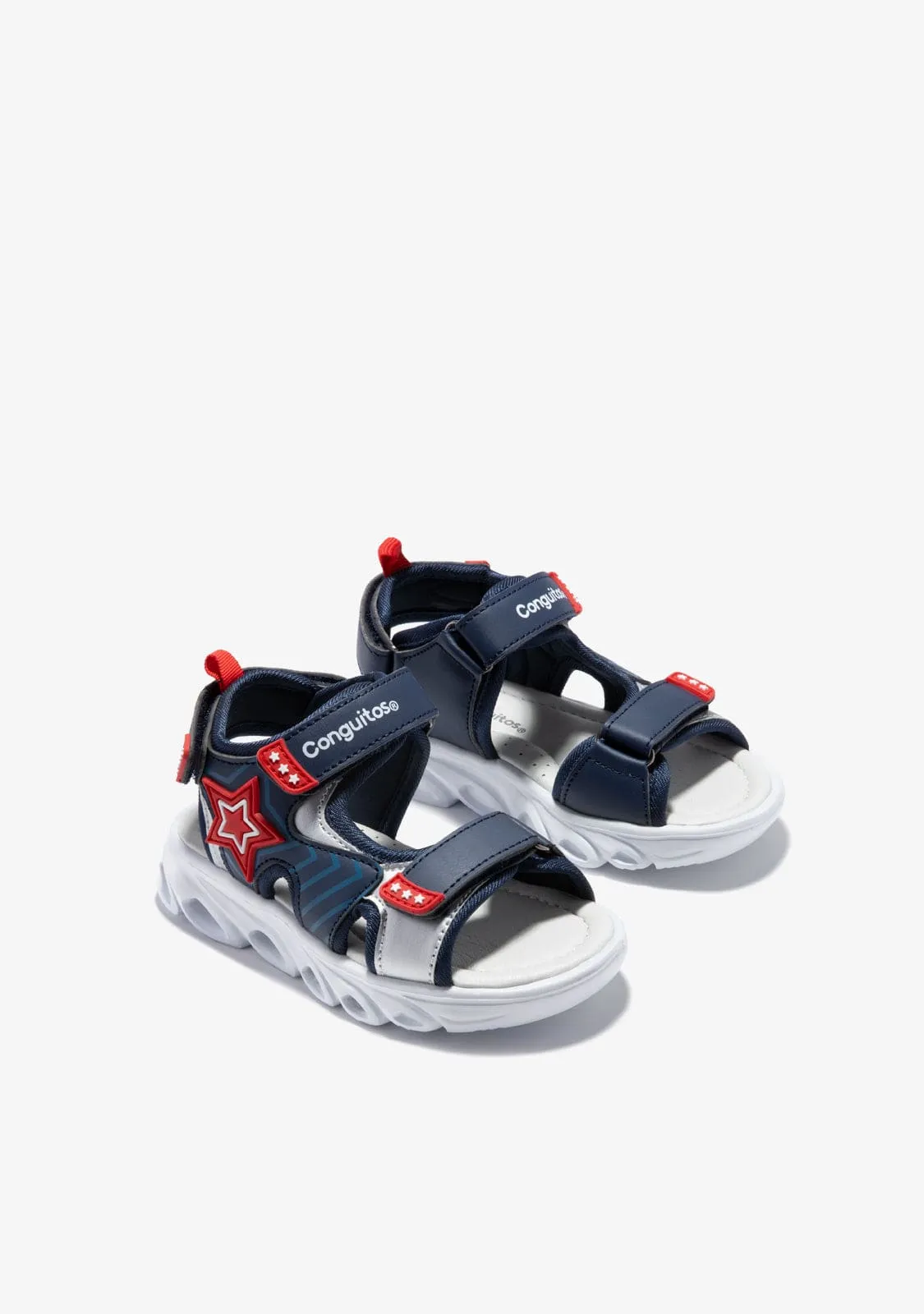 Navy With Lights Sport Sandals