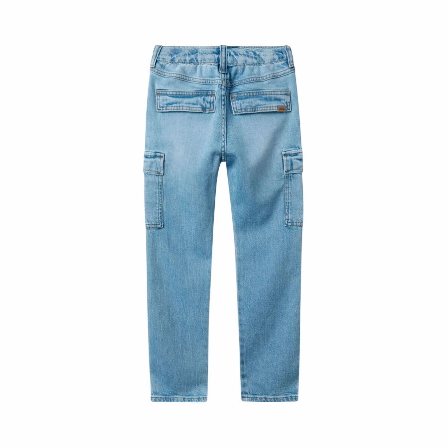 neme it pantalone cargo in jeans da junior Msilas 13237339 6650 blu chiaro Lightweight Feel