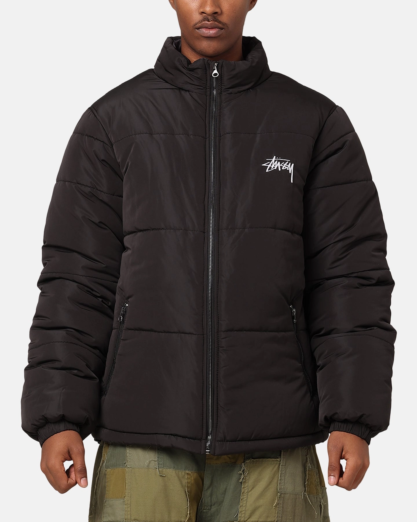 Software Wax Stussy Stock 8 Ball Puffer Jacket Black