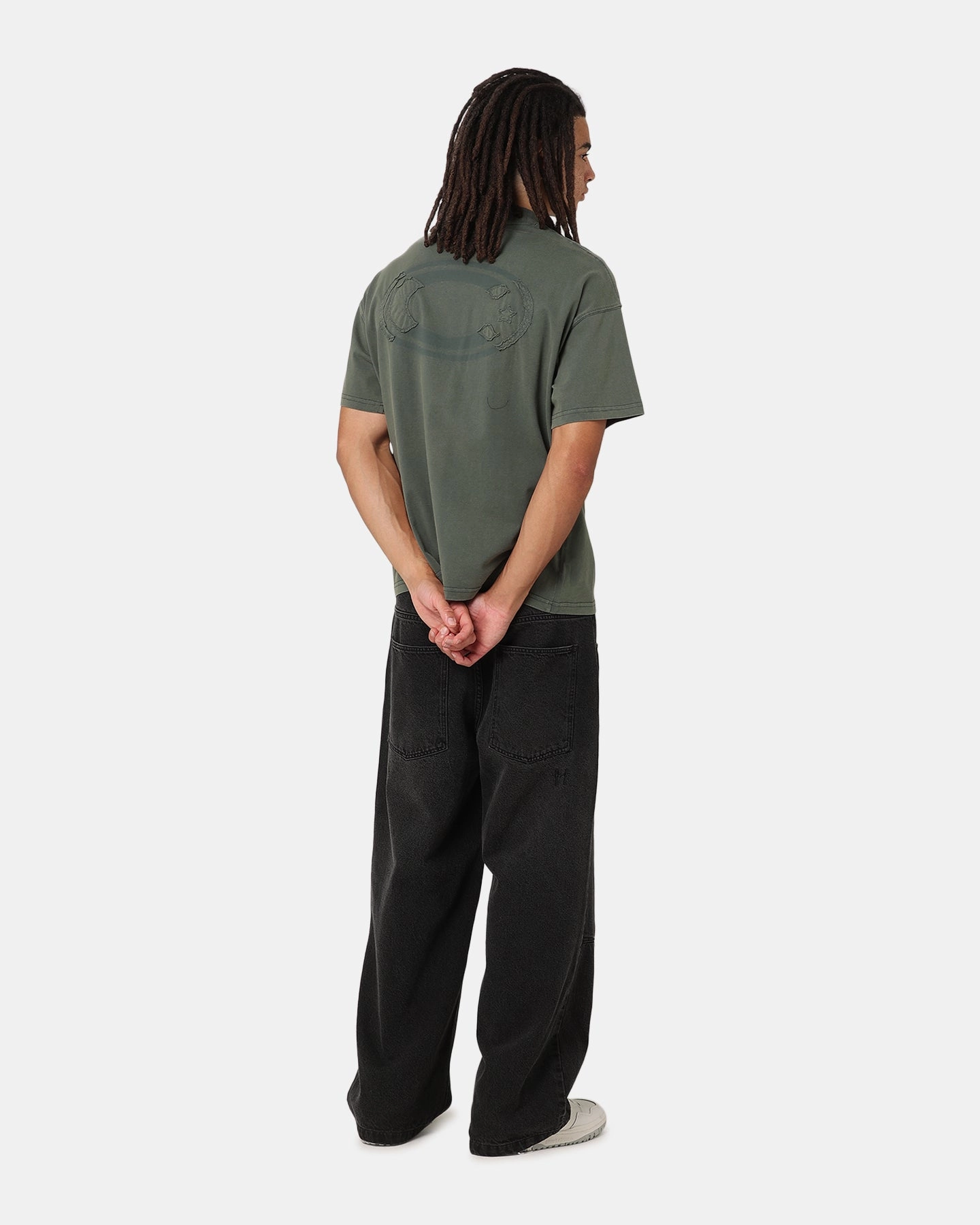 Carre Con-Star Oversized T-Shirt Rinsed Moss Green quick-drying Teenager fashion