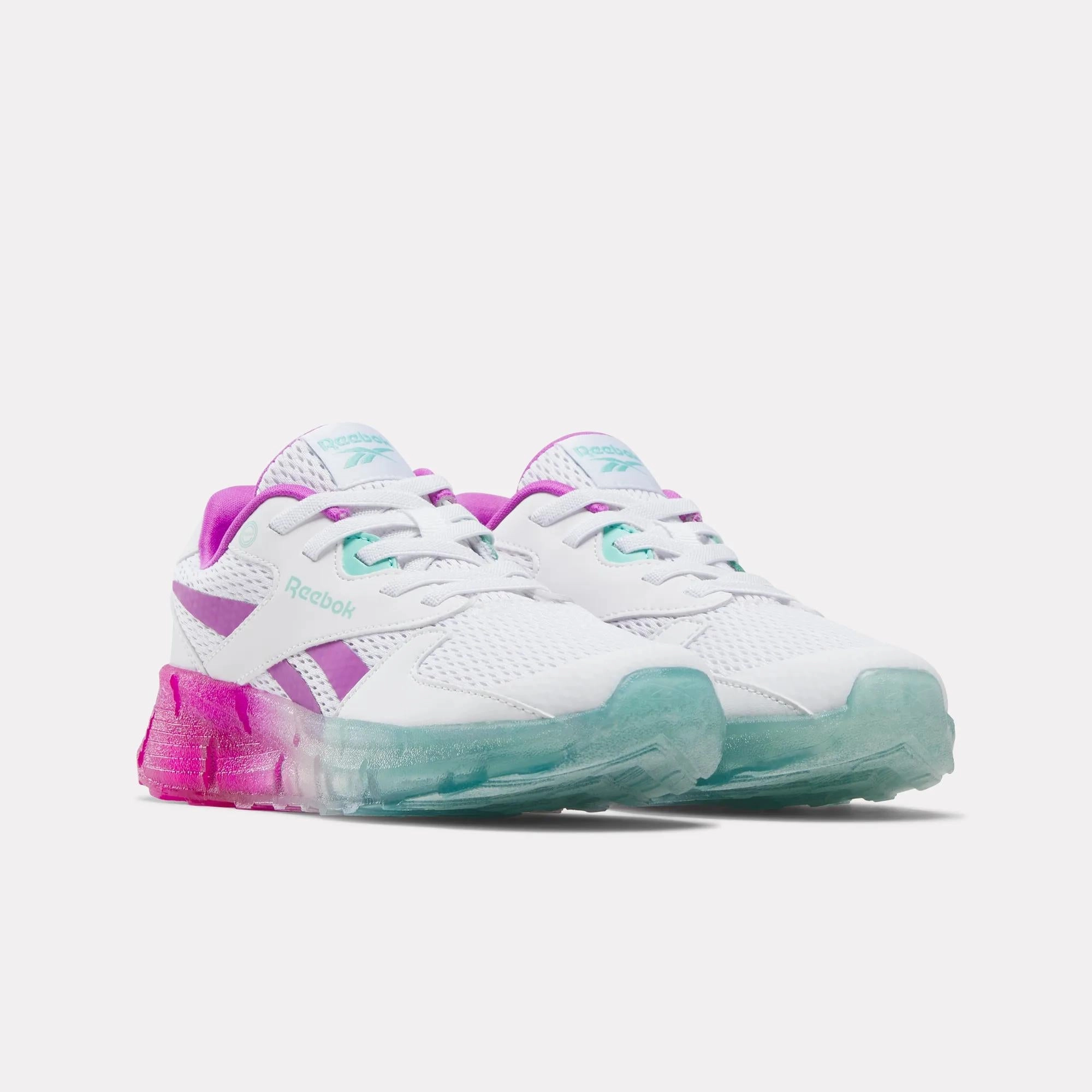 Casual Athletic Quick Response Reebok Zig N Glow 2 Elastic Lace Little Girl's Shoes