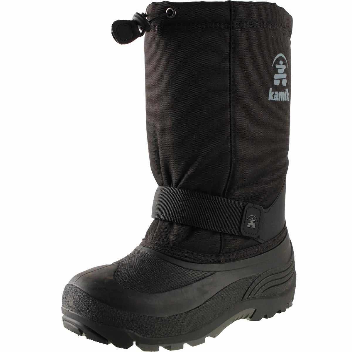 Enhanced Grip Pattern Rocket Girls Lined Woven Snow Boots