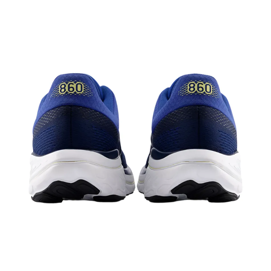 Style Variety New Balance Men's 860 V14 2E Wide Fitting Running Shoes in Galaxy Blue/NB Navy/Winter Grass