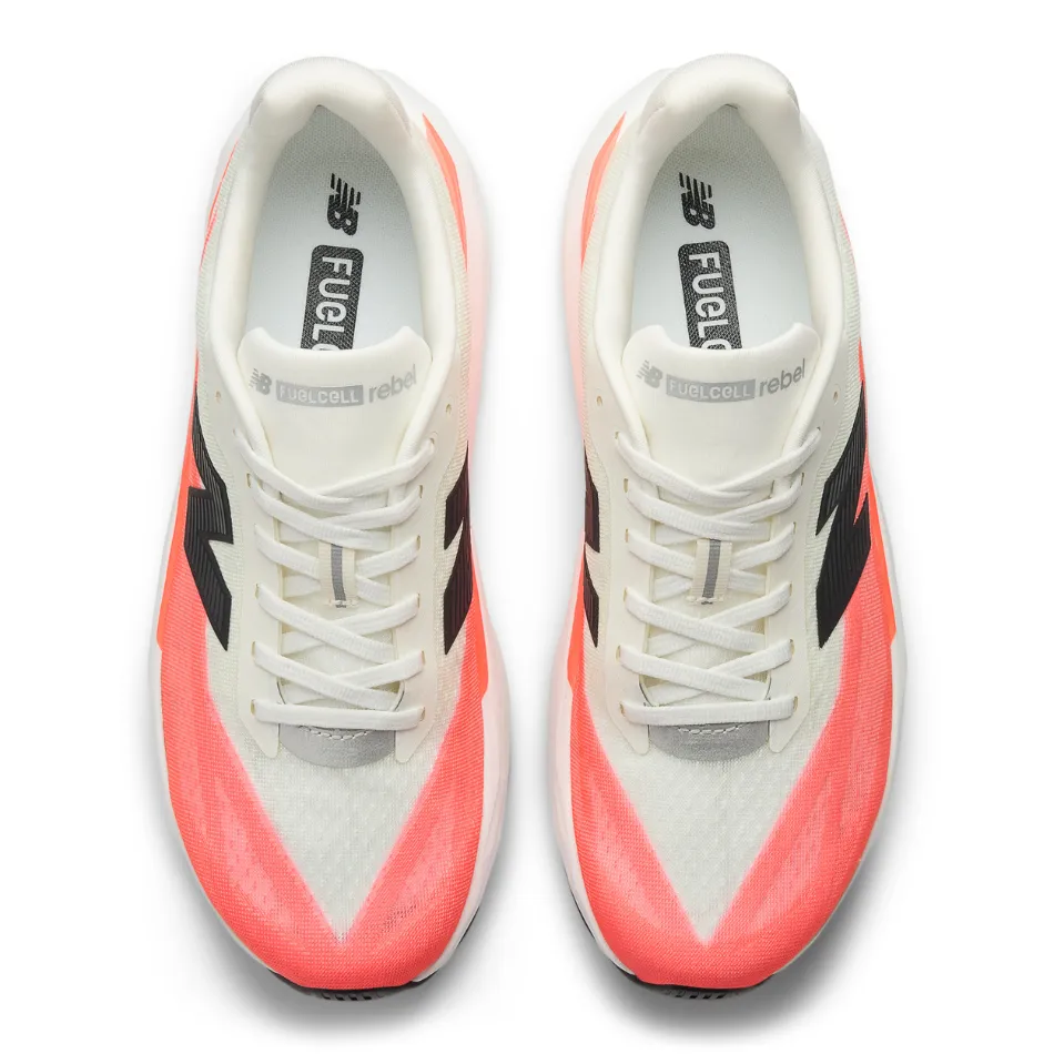 New Balance Men's Fuelcell Rebel v5 Running Shoes in Urgent Red/White/Sea Salt AW25 speed runners EVA - midsole - comfort shoes