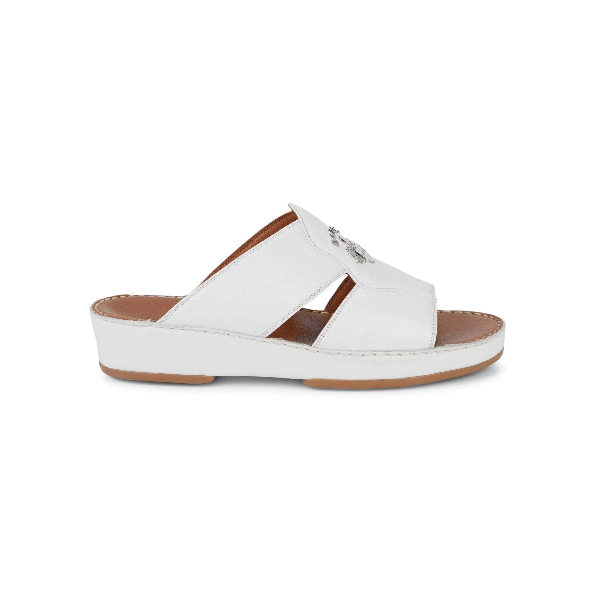 NEW Bally Hakman Men's 6211914 White Grained Leather Sandals US 9.5 MSRP $625