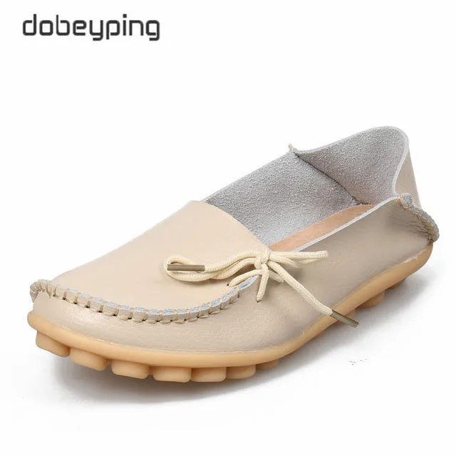 New Moccasins Women Flats  Autumn Woman Loafers Genuine Leather