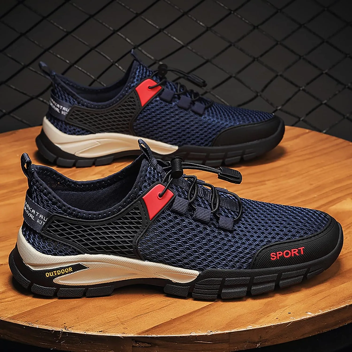 New Summer Mesh Shoes Men's Breathable Casual Shoes Sports Versatile Daily Hollow Sandals Sports Mens Sneaker Boots Water Sho