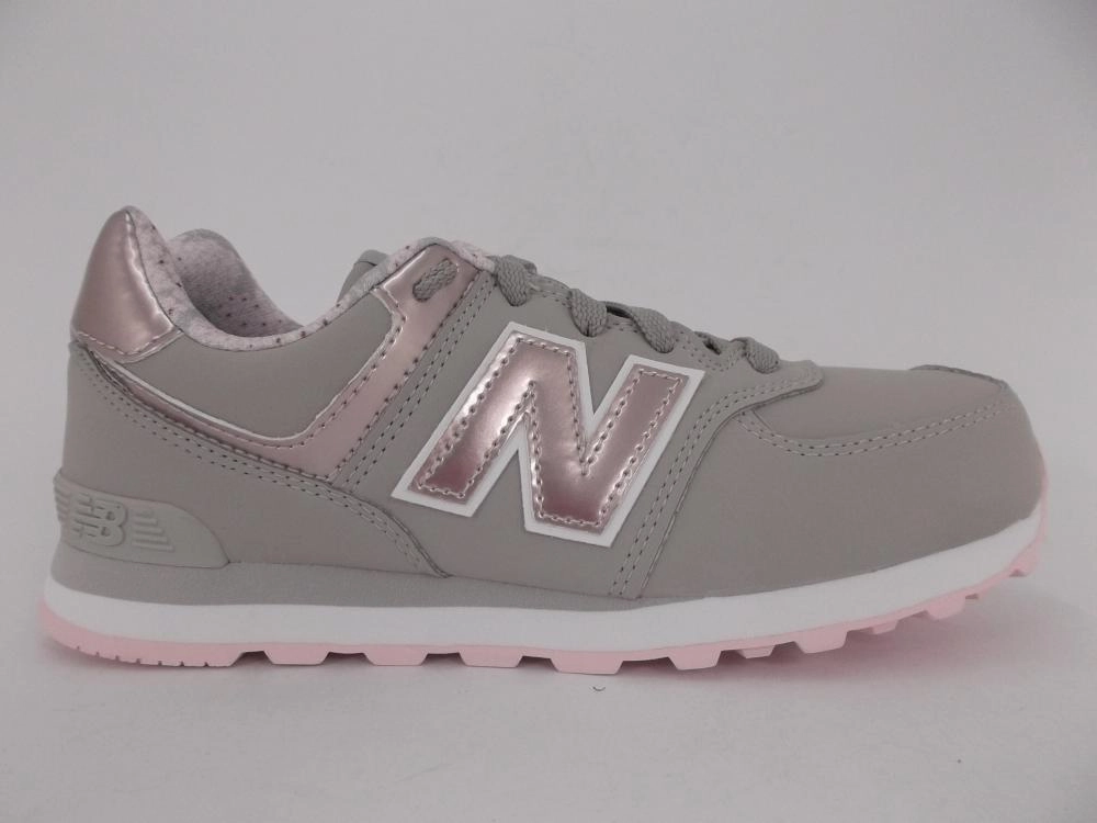 Anti Microbial Insole Compression Molded Sole New Balance sneakers da ragazza KL574F1G beige gold