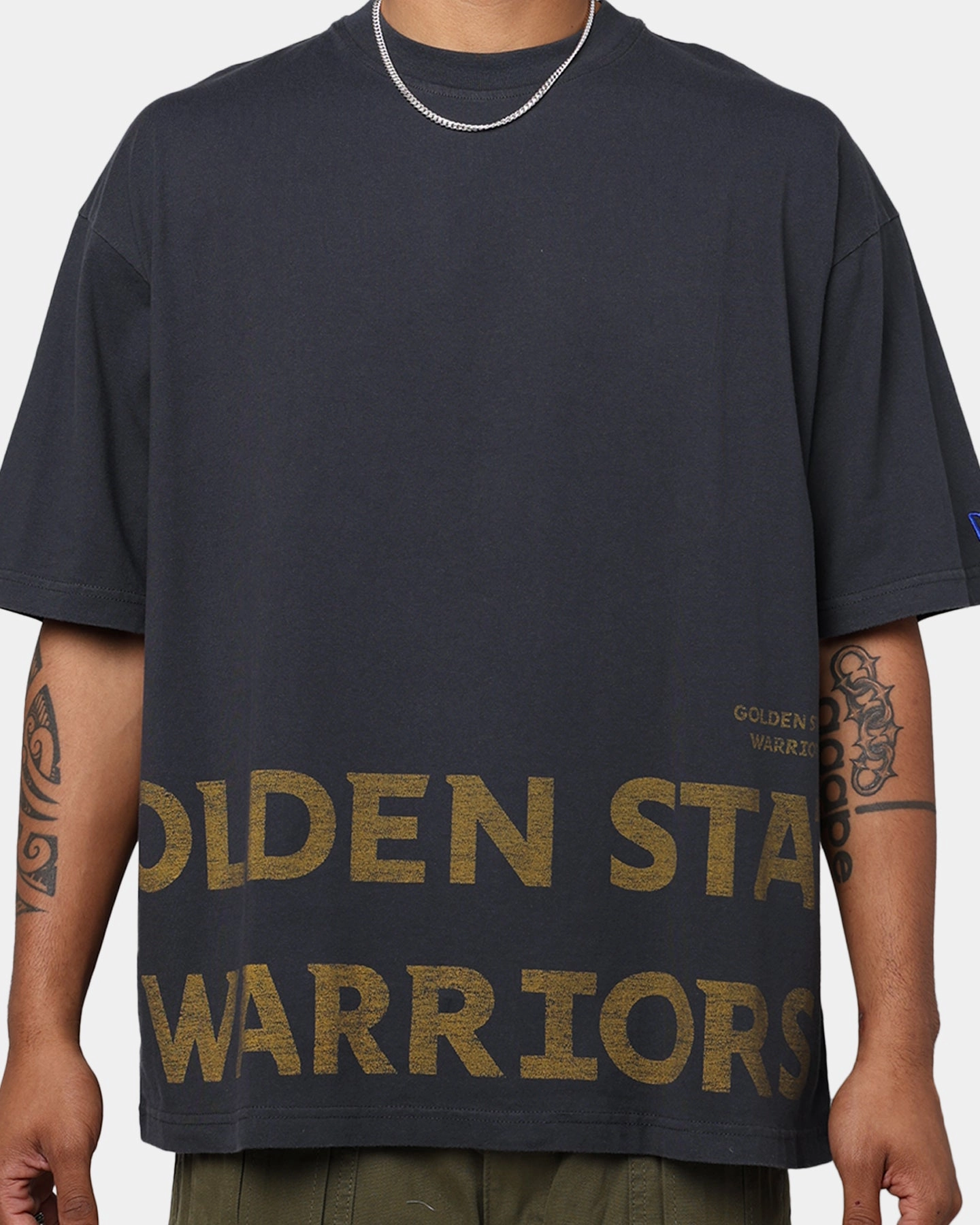 New Era Golden State Warriors Oversized T-Shirt Black Effortless Vibe BreathableMaterial