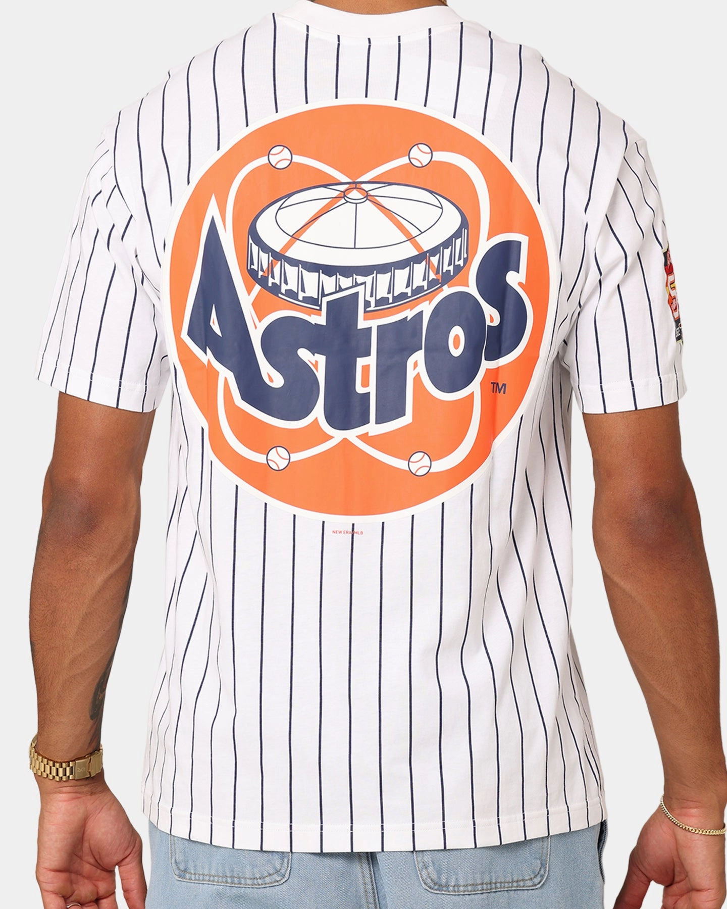 Seasonal Comfort New Era Houston Astros Oversized T-Shirt White Pinstripe