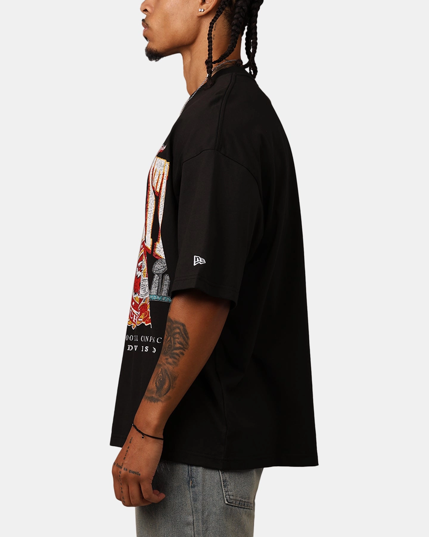 Stretchable Weave New Era Kansas City Chiefs Oversized Essentials T-Shirt Black