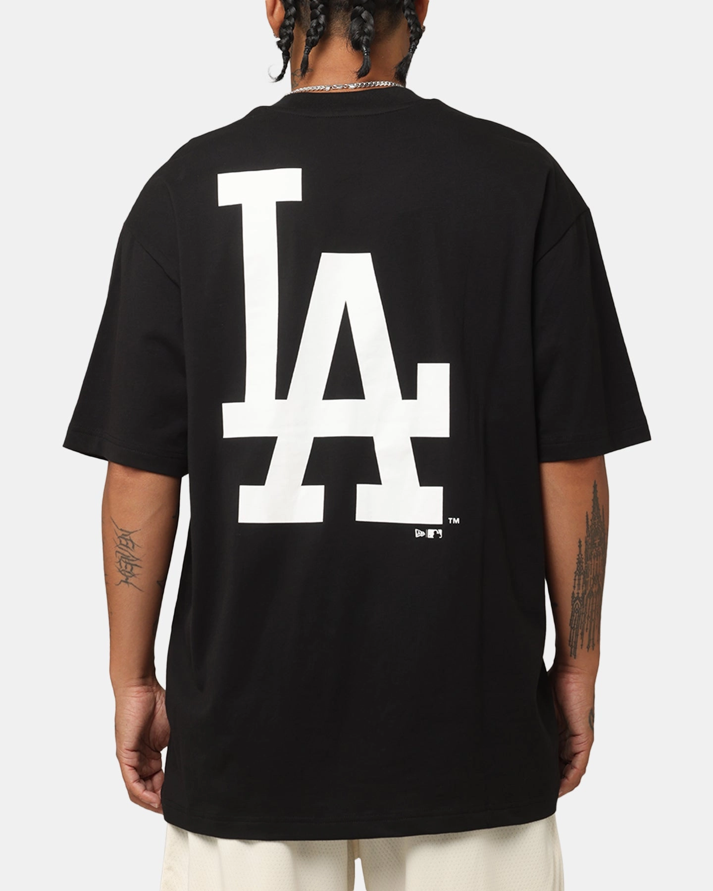 New Era Los Angeles Dodgers Rose Oversized T-Shirt Black stain resistant coating Retro nostalgia