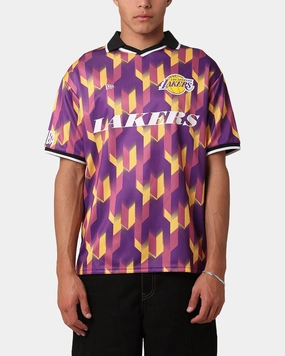 New Era Los Angeles Lakers NBA Soccer T-Shirt Purple Athletic Day Outdoor Wear