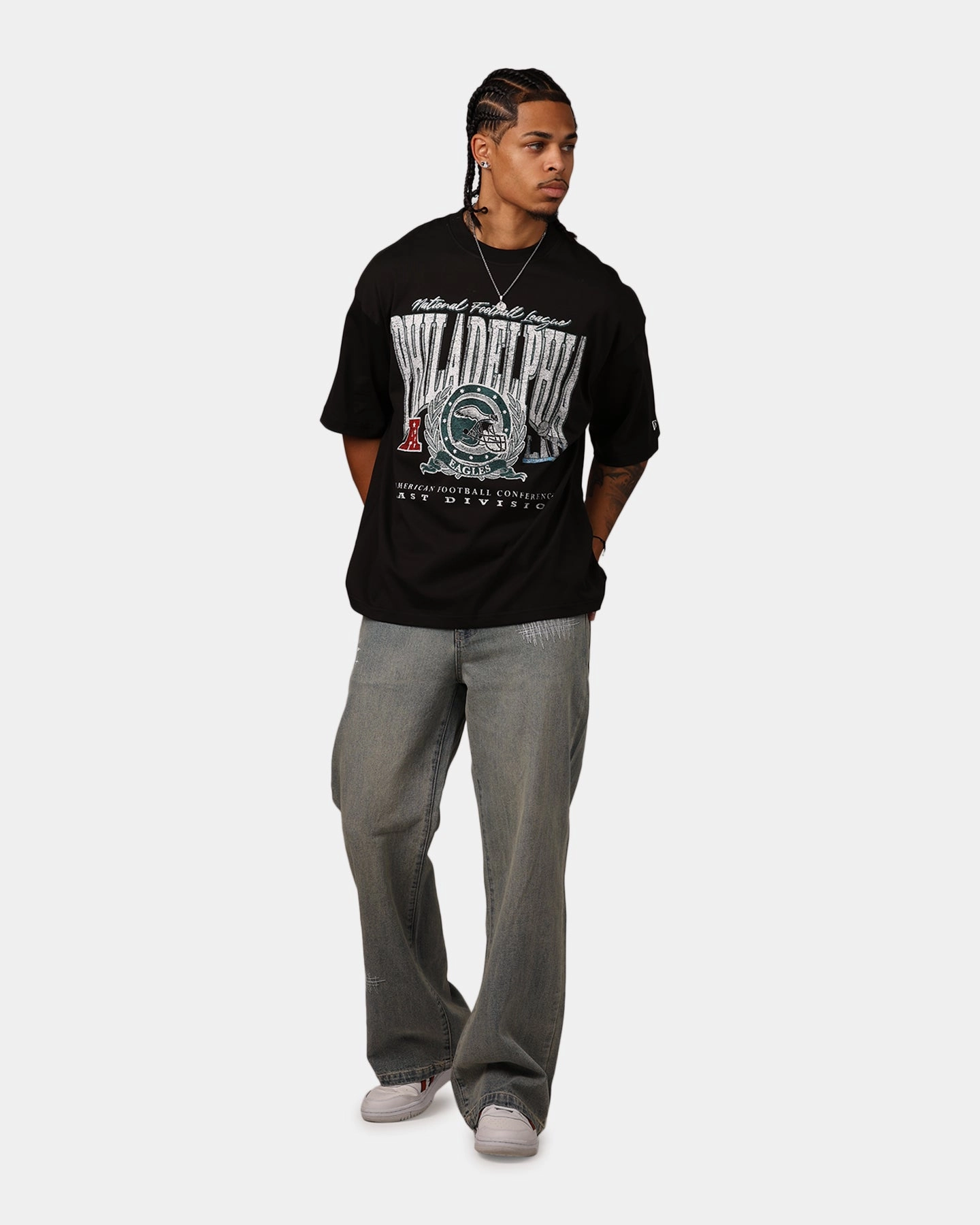 Easy Fit New Era Philadelphia Eagles Oversized Essentials T-Shirt Black