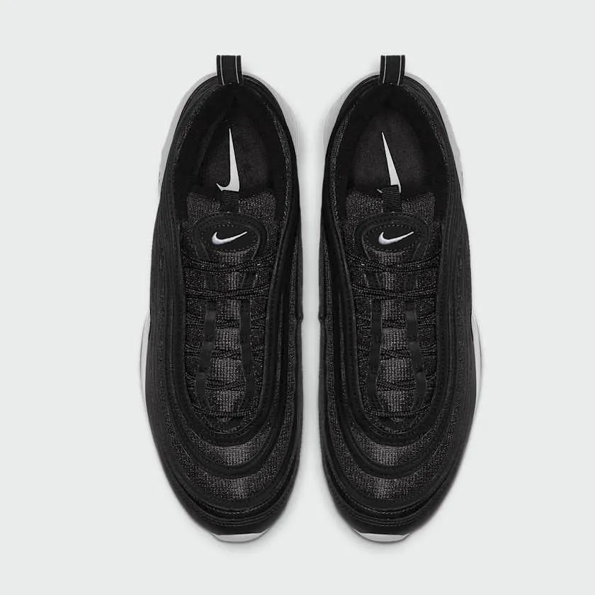 Nike Air Max 97 Men's Retro Black Trainers 921826 001 Enhanced Toe Protection Lateral Stabilizer Bridge