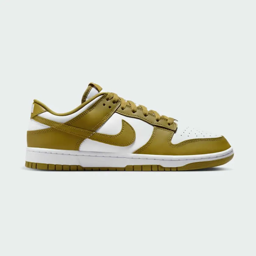 Nike Dunk Low Retro Men's White Leather Trainers DV0833 105 Anti Friction Anti Slip Outsole