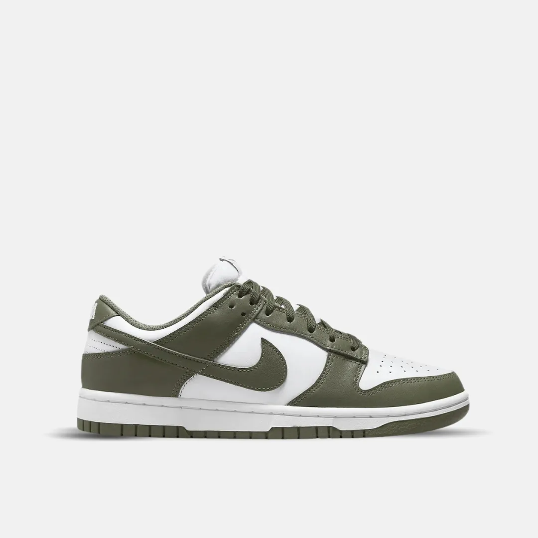 NIKE DUNK LOW - WHITE/OLIVE Dynamic Landing Zone
