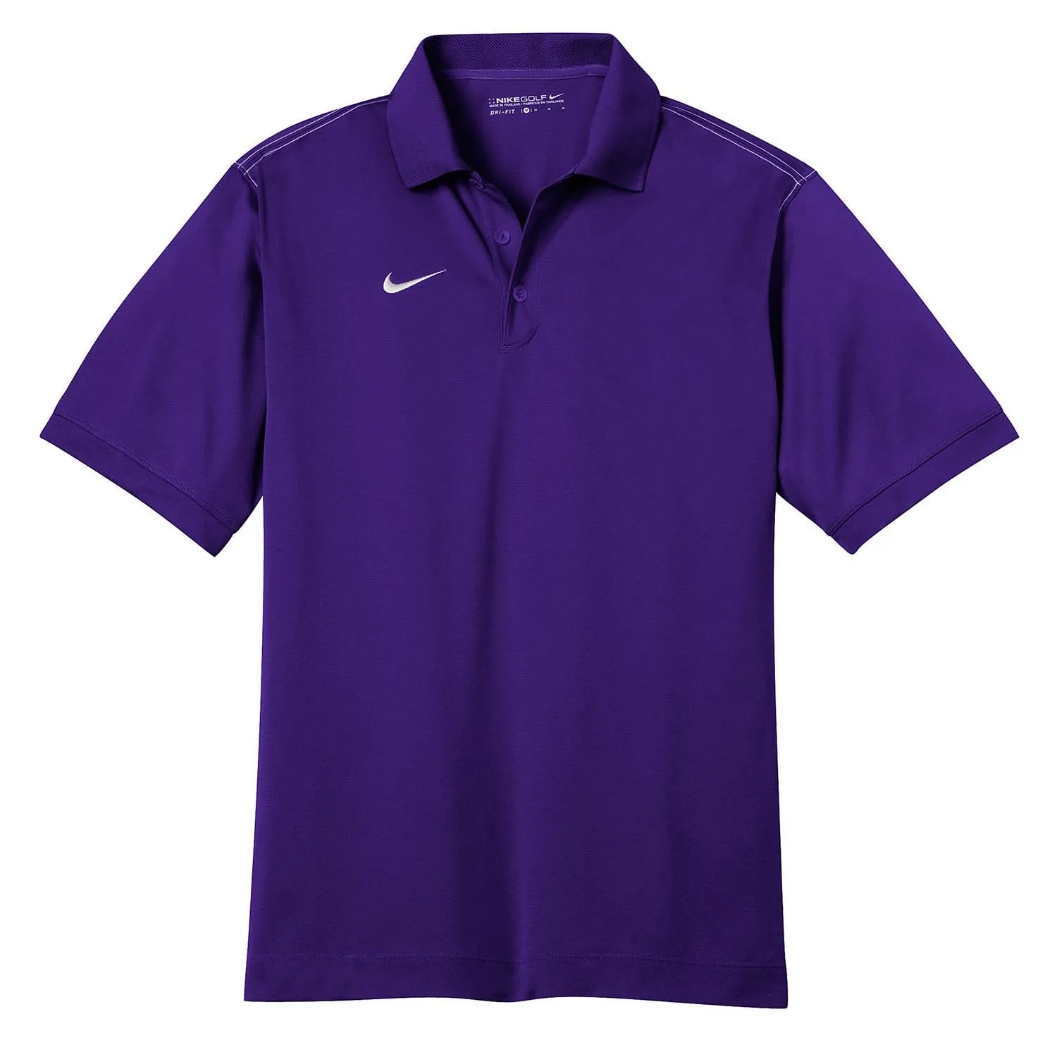 Nike Men's Court Purple Dri-FIT Short Sleeve Sport Swoosh Pique Polo