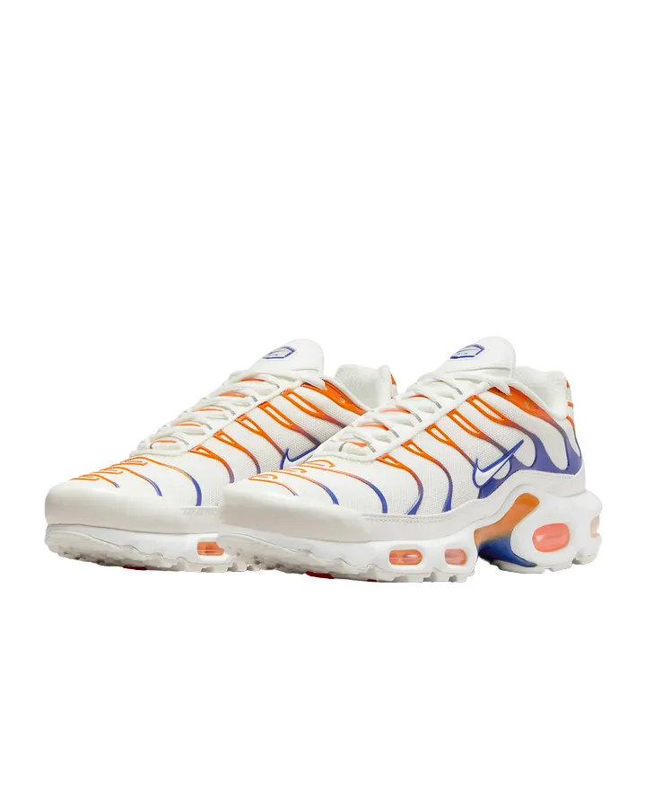 Responsive sole design Mid Top Style Nike scarpa sneakers Air Max Plus Tn da donna DZ3670 103 bianco-blu-arancio