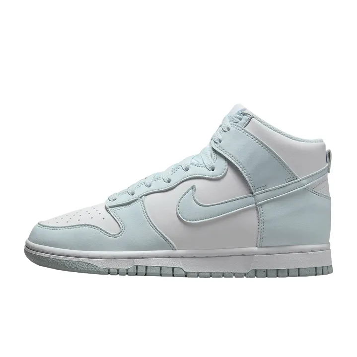 Nike scarpa sneakers alta da donna Dunk High NN FV5960-100 bianco-azzurro glaciale Structured Heel Cup
