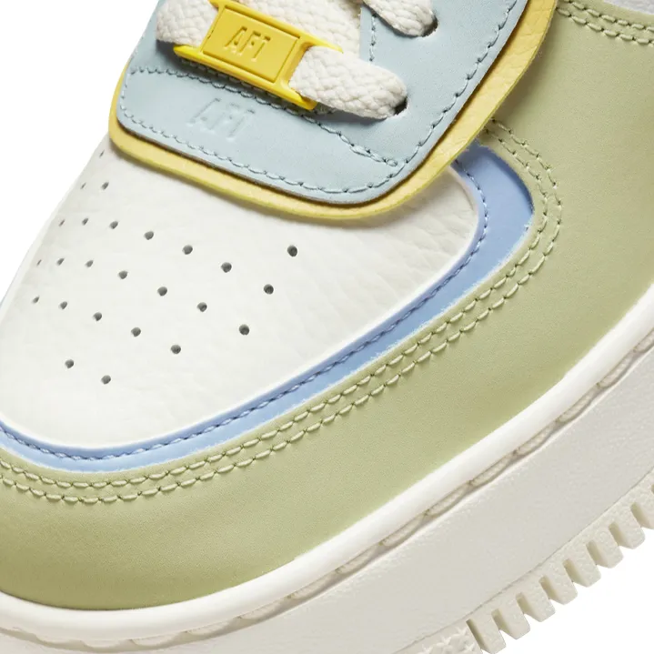 Hydrophobic Upper Mesh track running footwear Nike scarpa sneakers da donna Air Force 1 Shadow DR7883-100 sabbia-olio di oliva