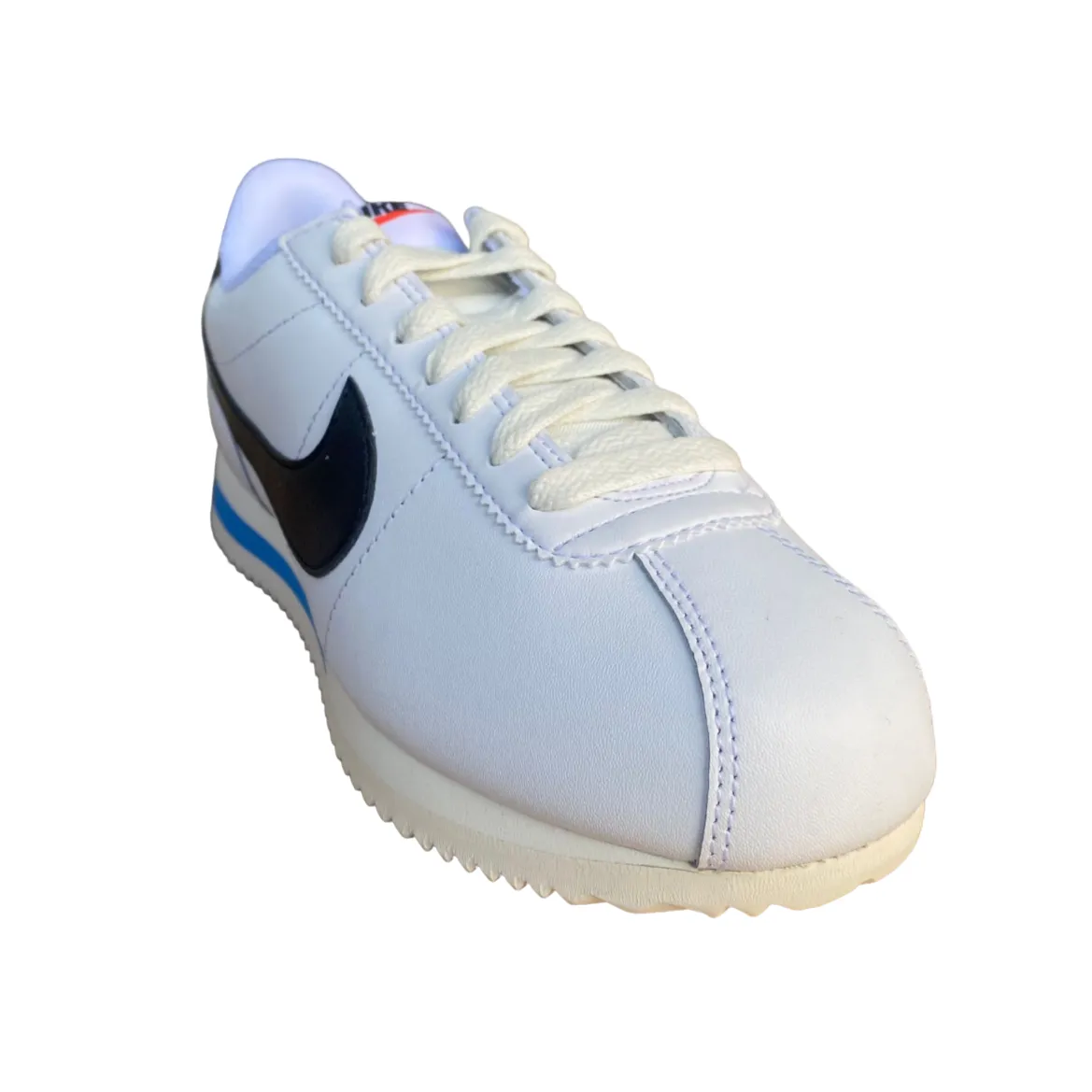 Running - specific leather - free Nike scarpa sneakers da donna Cortez DN1791-100 bianco nero azzurro