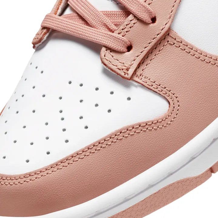 High-top Nike scarpa sneakers da donna Dunk Low DD1503-118 bianco-rosa chiaro