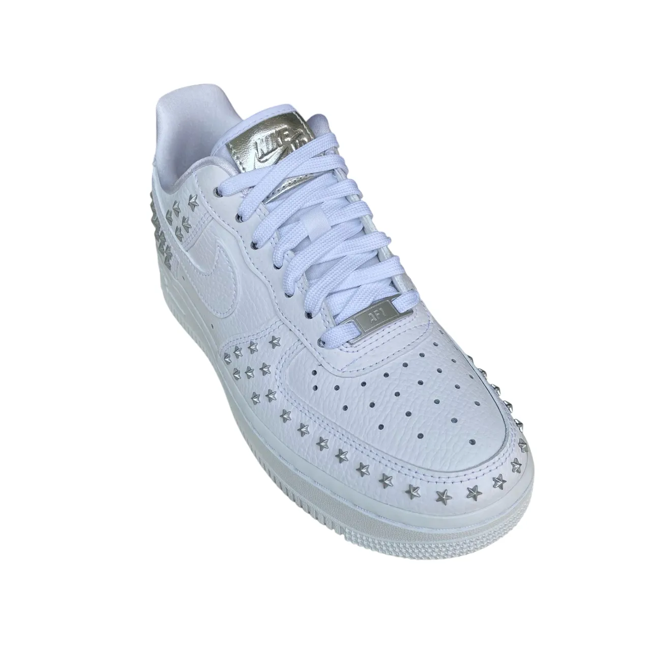 Unisex Impact Zone Attenuator Nike scarpa sneakers da donna Nike Air Force 1 '07 XX Studded AR0639-100 bianco