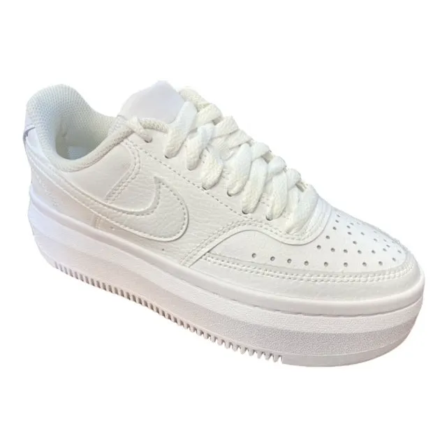 Energy Cell System Optimal Foot Alignment Nike sneakers da donna con zeppa Court Vision Alta in pelle DM0113-100 bianco