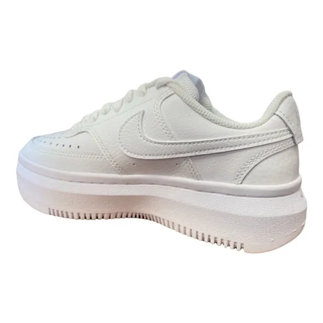 Nike sneakers da donna con zeppa Court Vision Alta in pelle DM0113-100 bianco windproof - feature shoes forefoot - support shoes