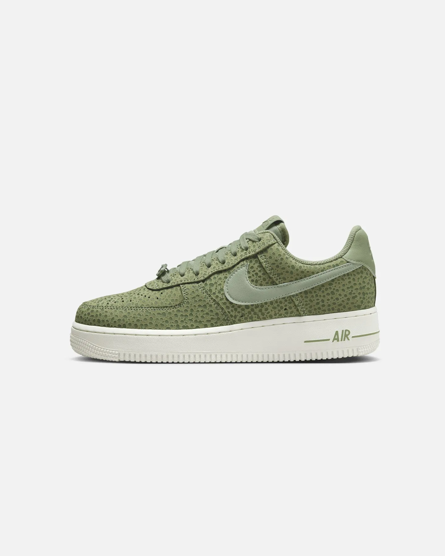 Nike Women's Air Force 1 '07 Premium Sesame/Oil Green Breathable Upper Shoes Midfoot Wrap
