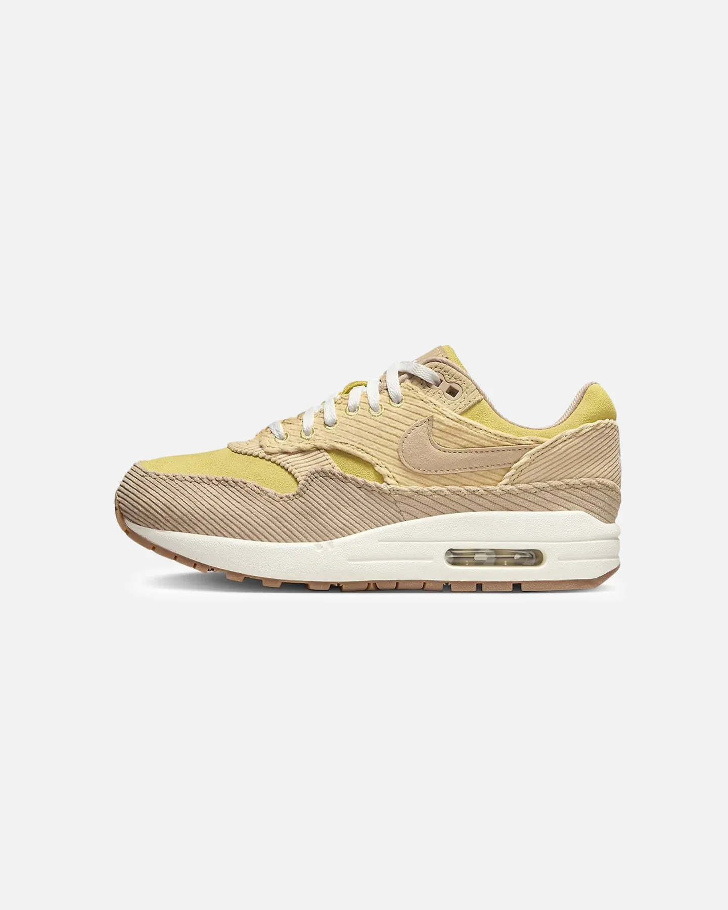 padded ankle shoes Nike Women's Air Max 1 '87 "CordAiroy" Buff Gold/Hemp