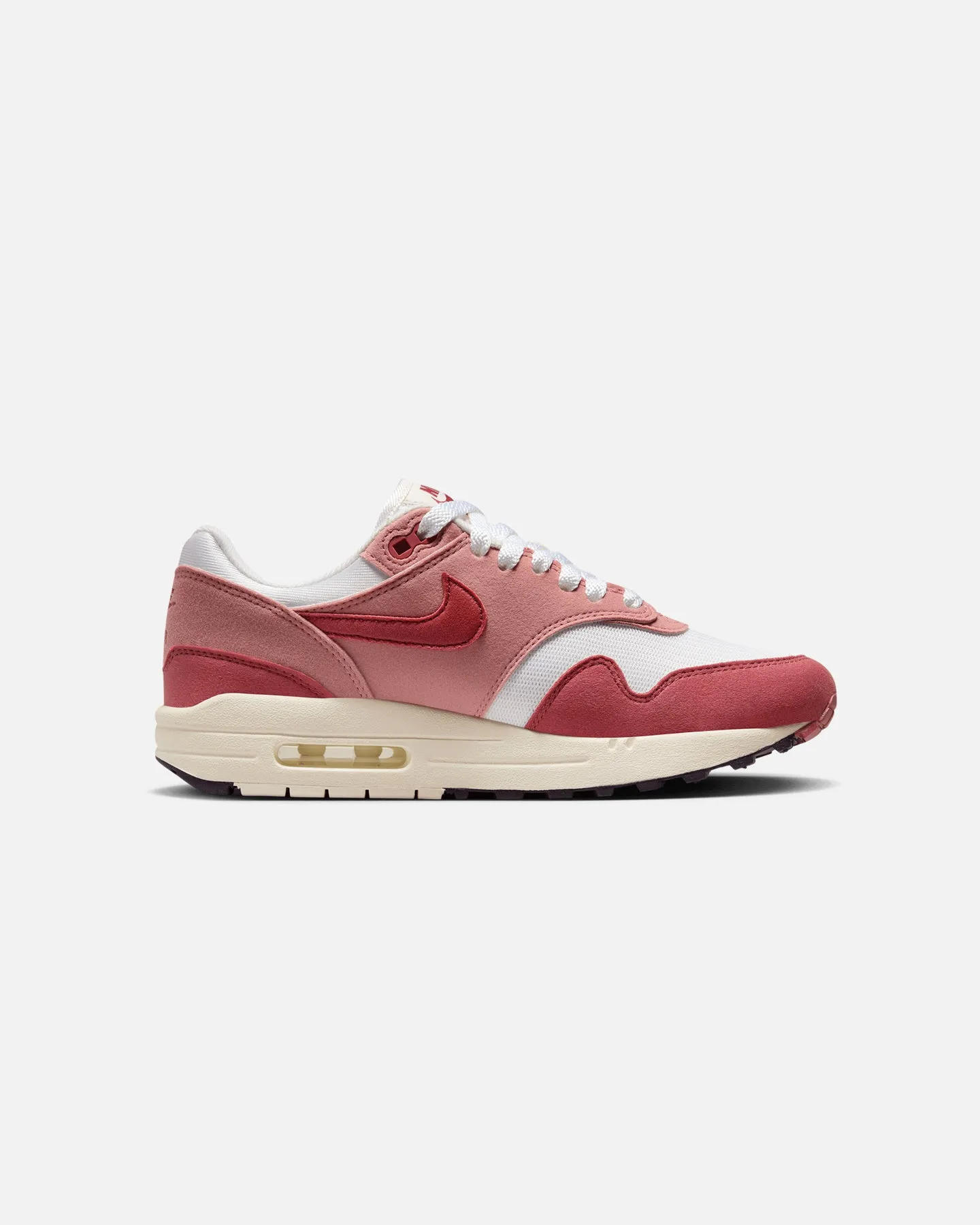 Nike Women's Air Max 1 '87 Sail/Cedar Red arch - support - system - stability shoes tennis - court running shoes