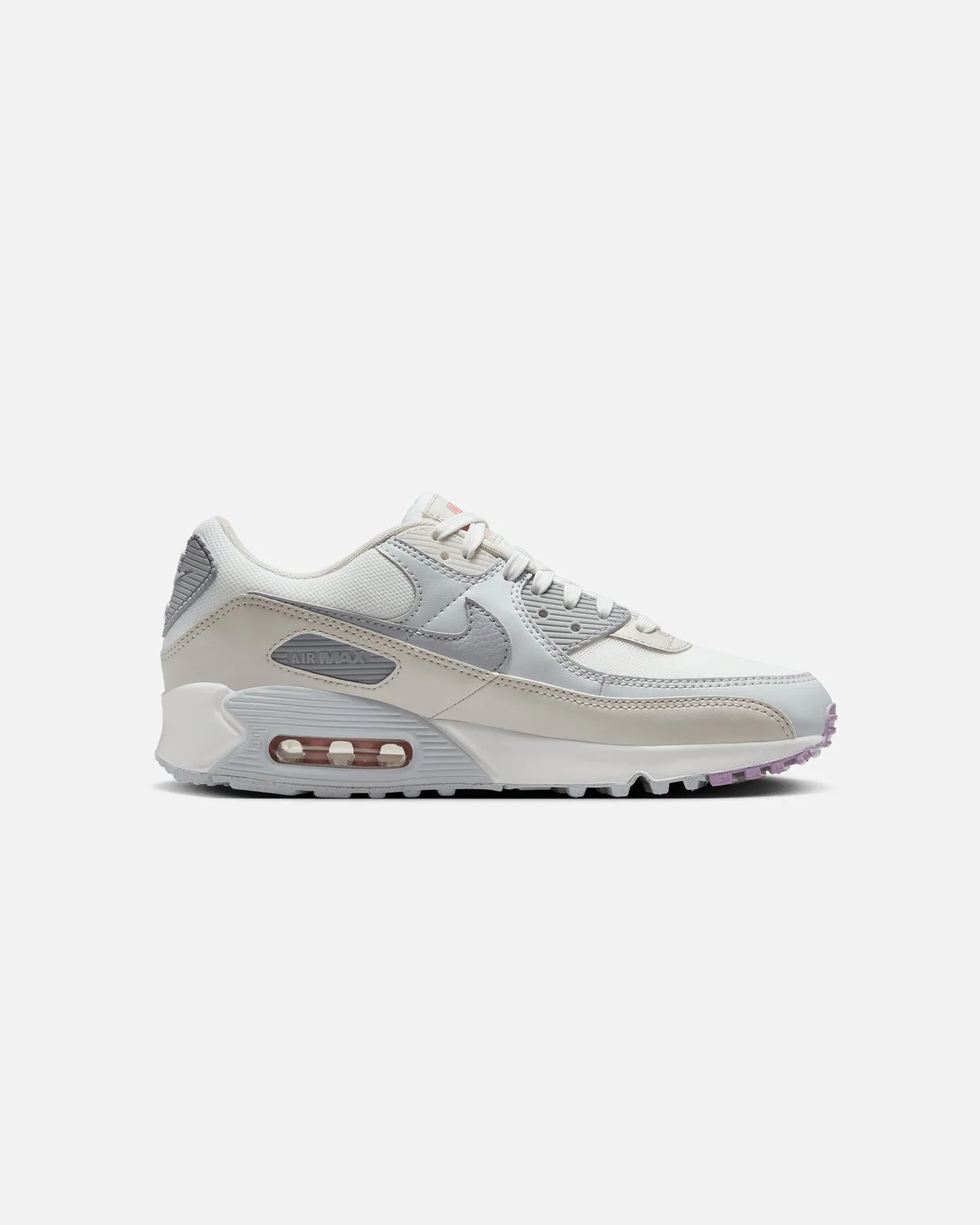 Nike Women's Air Max 90 Summit White/Wolf Grey great flexibility traction - enhanced running shoes