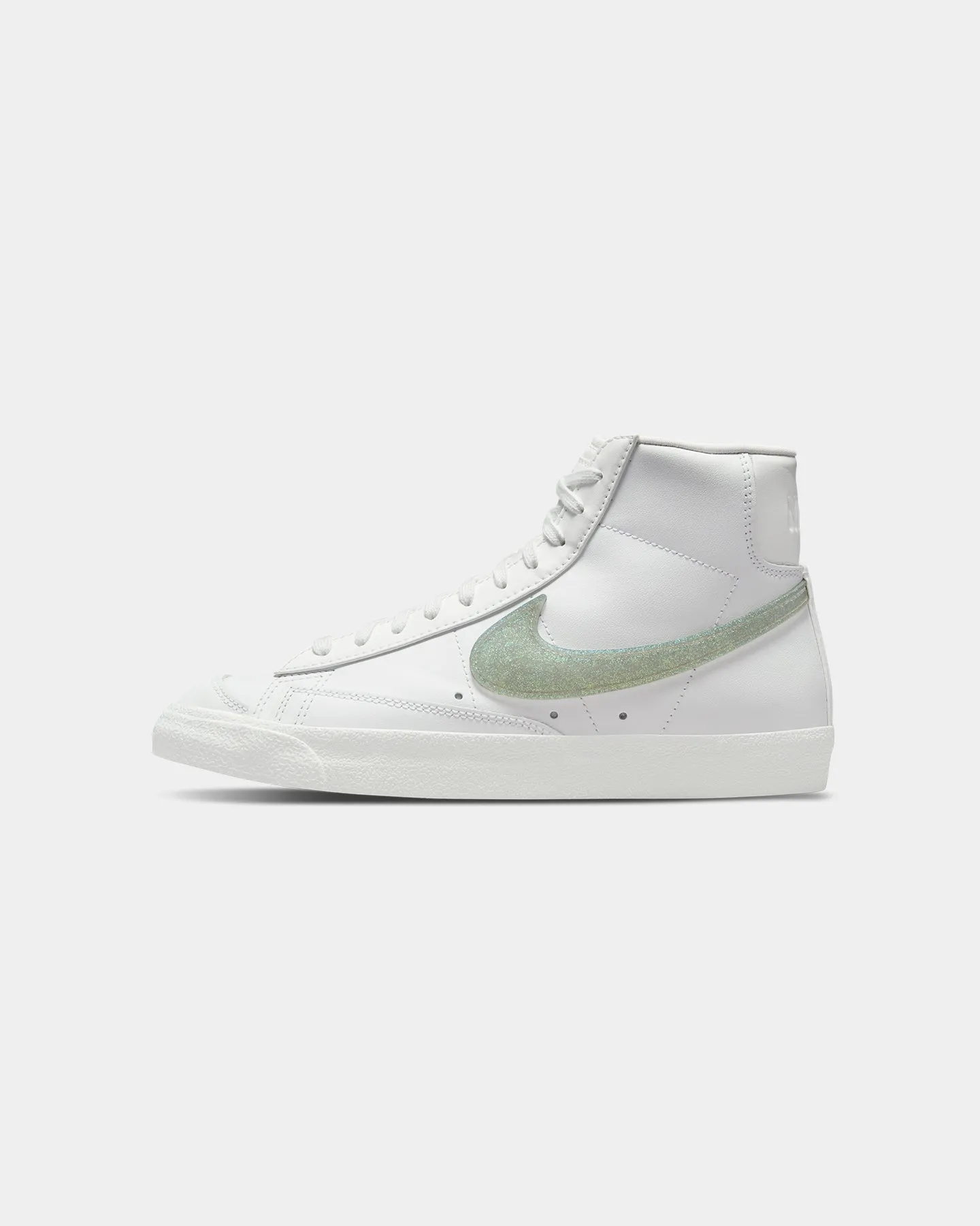 flexible nylon shoes Microcellular Foam Core Nike Women's Blazer Mid '77 Essential Summit White/Dusty Sage/Grey Fog